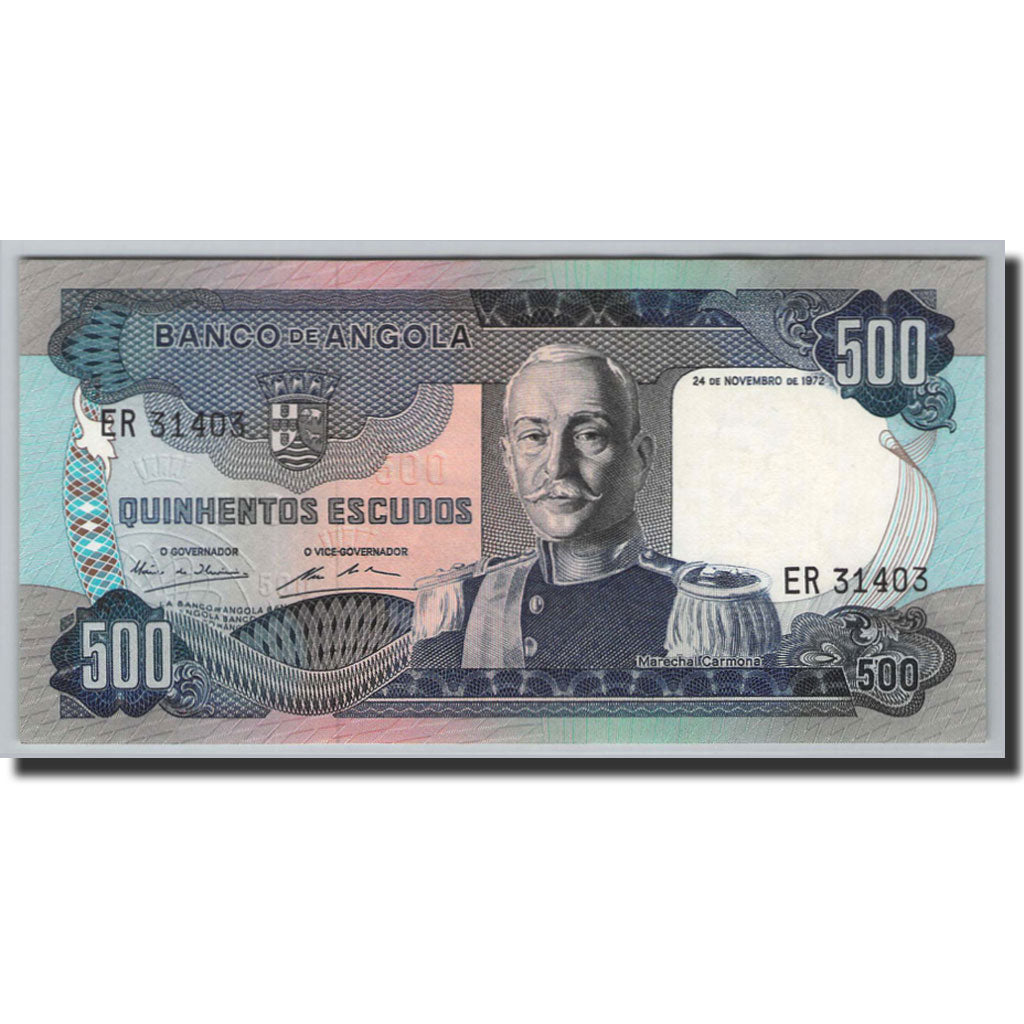 Banknote, Angola, 500 Escudos, 1972, 1972-11-24, KM:102, UNC(65-70)