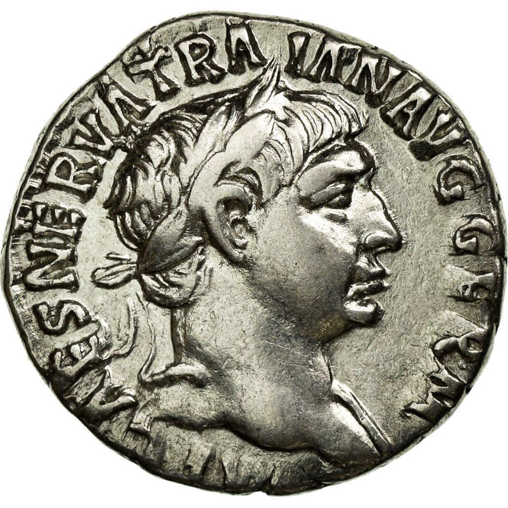 Coin, Trajan, Denarius, 98-117, Rome, AU(50-53), Silver, Cohen:241