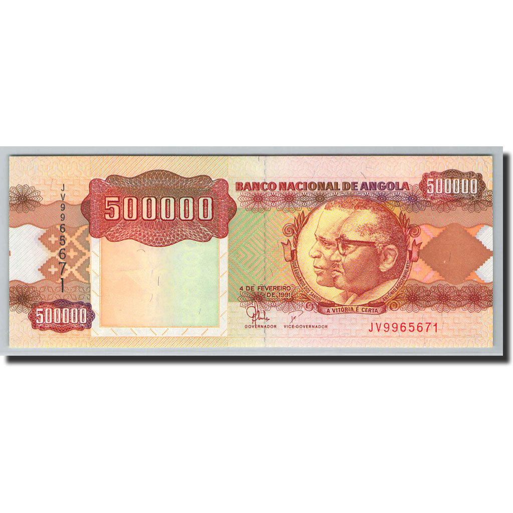 Banknote, Angola, 500,000 Kwanzas, 1991, 1991-02-04, KM:134, UNC(65-70)