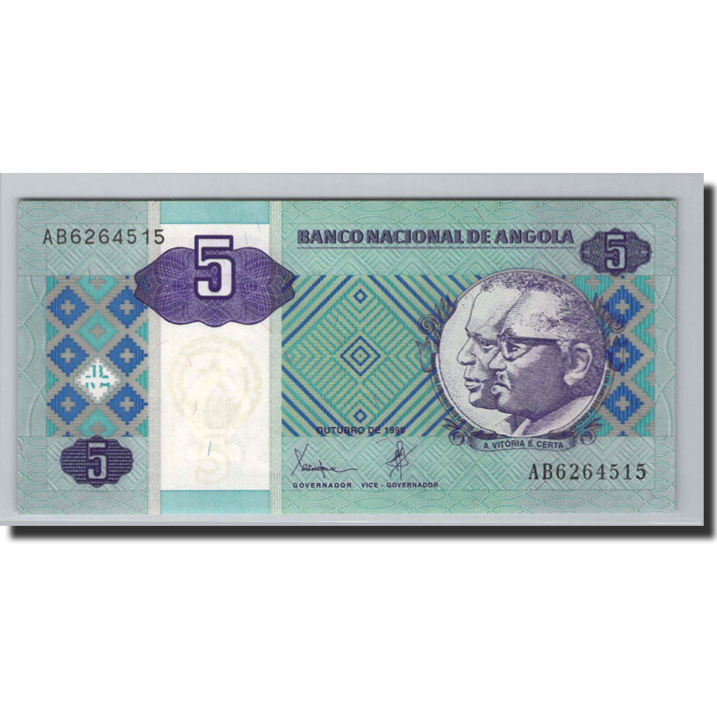 Banknote, Angola, 5 Kwanzas, 1999, 1999-10, KM:144a, UNC(65-70)