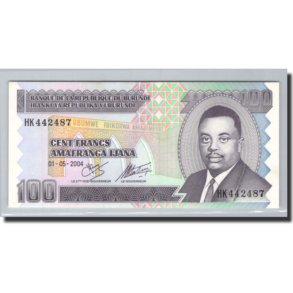 Banknote, Burundi, 100 Francs, 2004, 2004-05-01, KM:37D, UNC(65-70)