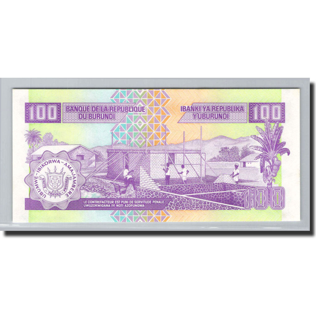 Banknote, Burundi, 100 Francs, 2004, 2004-05-01, KM:37D, UNC(65-70)