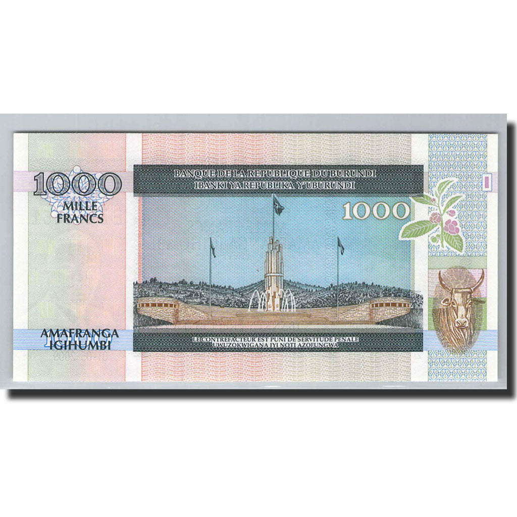 Banknote, Burundi, 1000 Francs, 2009, 2009-05-01, KM:46, UNC(65-70)