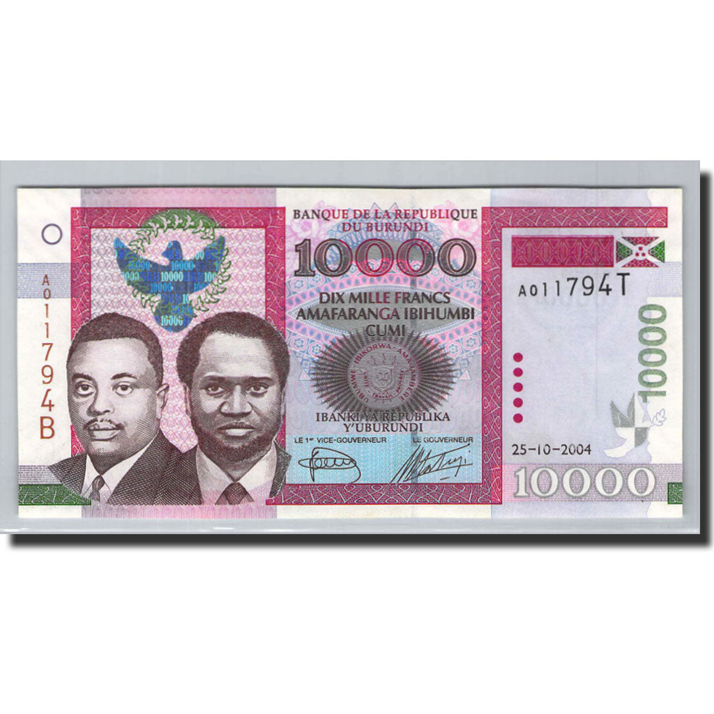 Banknote, Burundi, 10,000 Francs, 2004, 2004-10-25, KM:43a, UNC(65-70)
