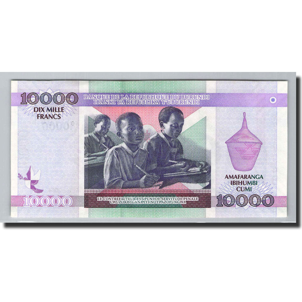 Banknote, Burundi, 10,000 Francs, 2004, 2004-10-25, KM:43a, UNC(65-70)