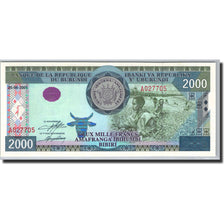 Banknote, Burundi, 2000 Francs, 2001, 2001-06-25, KM:41a, UNC(65-70)