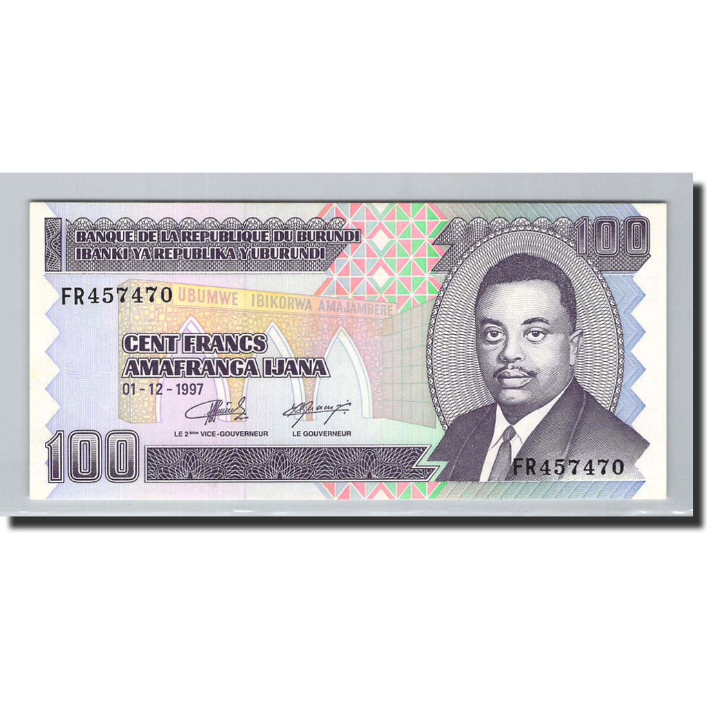 Banknote, Burundi, 100 Francs, 1997, 1997-12-01, KM:37b, UNC(65-70)