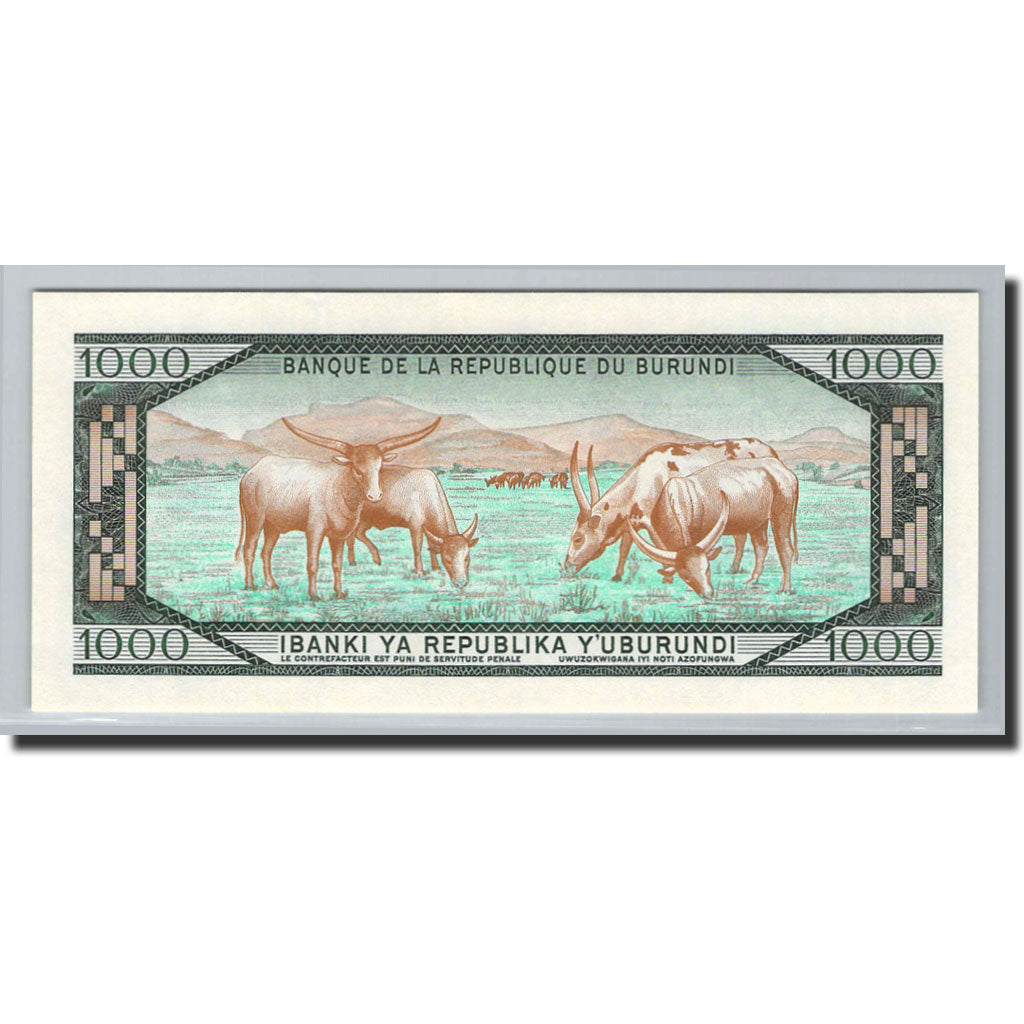 Banknote, Burundi, 1000 Francs, 1989, 1989-10-01, KM:31d, UNC(65-70)