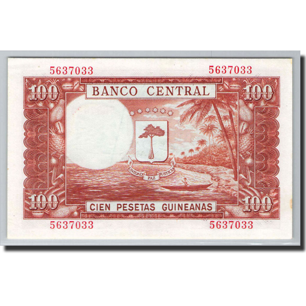 Billet, Equatorial Guinea, 1000 Bipkwele on 100 Pesetas, 1980, 1980-10-21