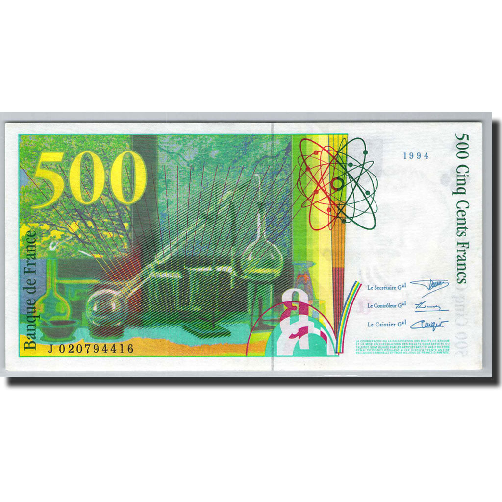 Banknote, France, 500 Francs, 1994, Undated (1994), UNC(65-70), Fayette:76.1