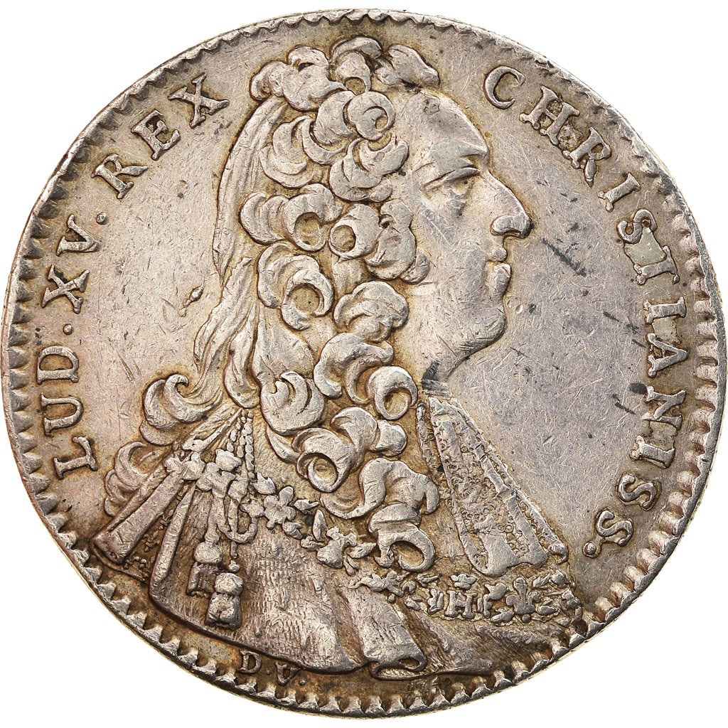 France, Token, Louis XV, Etats de Bourgogne, History, 1740, AU(50-53), Silver