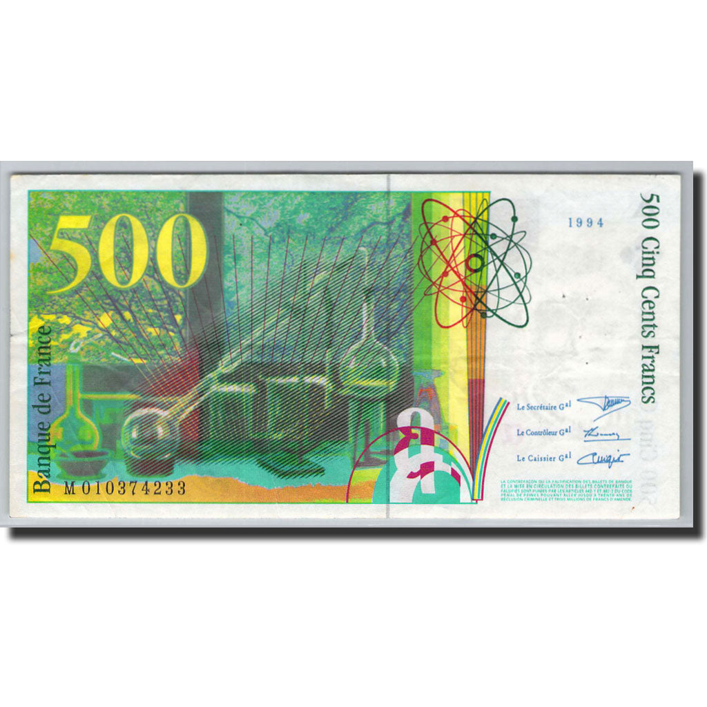 France, 500 Francs, 1994, KM:160a, Undated (1994), VF(20-25), Fayette:76.1
