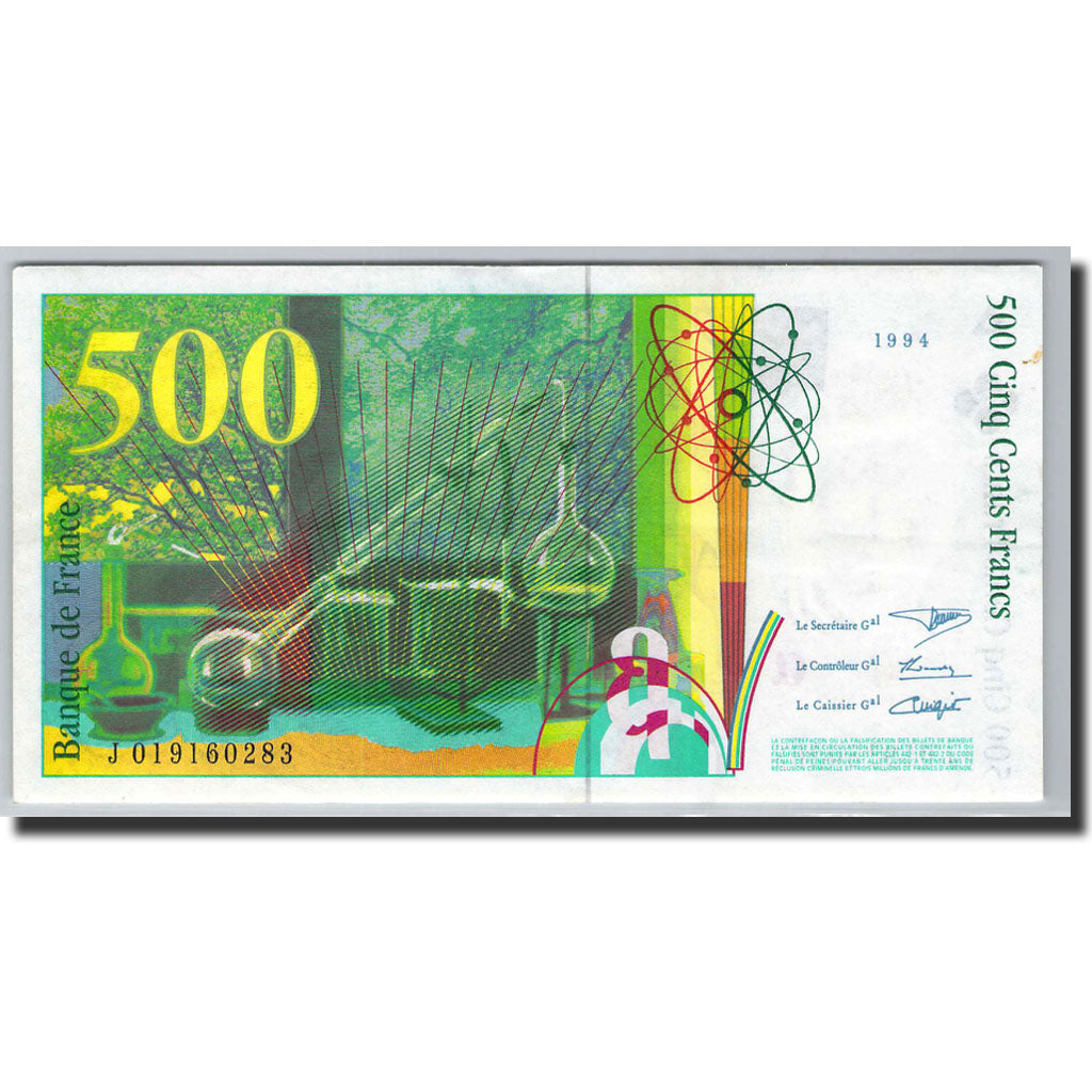 France, 500 Francs, 1994, KM:160a, Undated (1994), UNC(60-62), Fayette:76.1