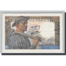 Frankreich, 10 Francs, 10 F 1941-1949 ''Mineur'', 1942, KM:99c, 1942-06-11