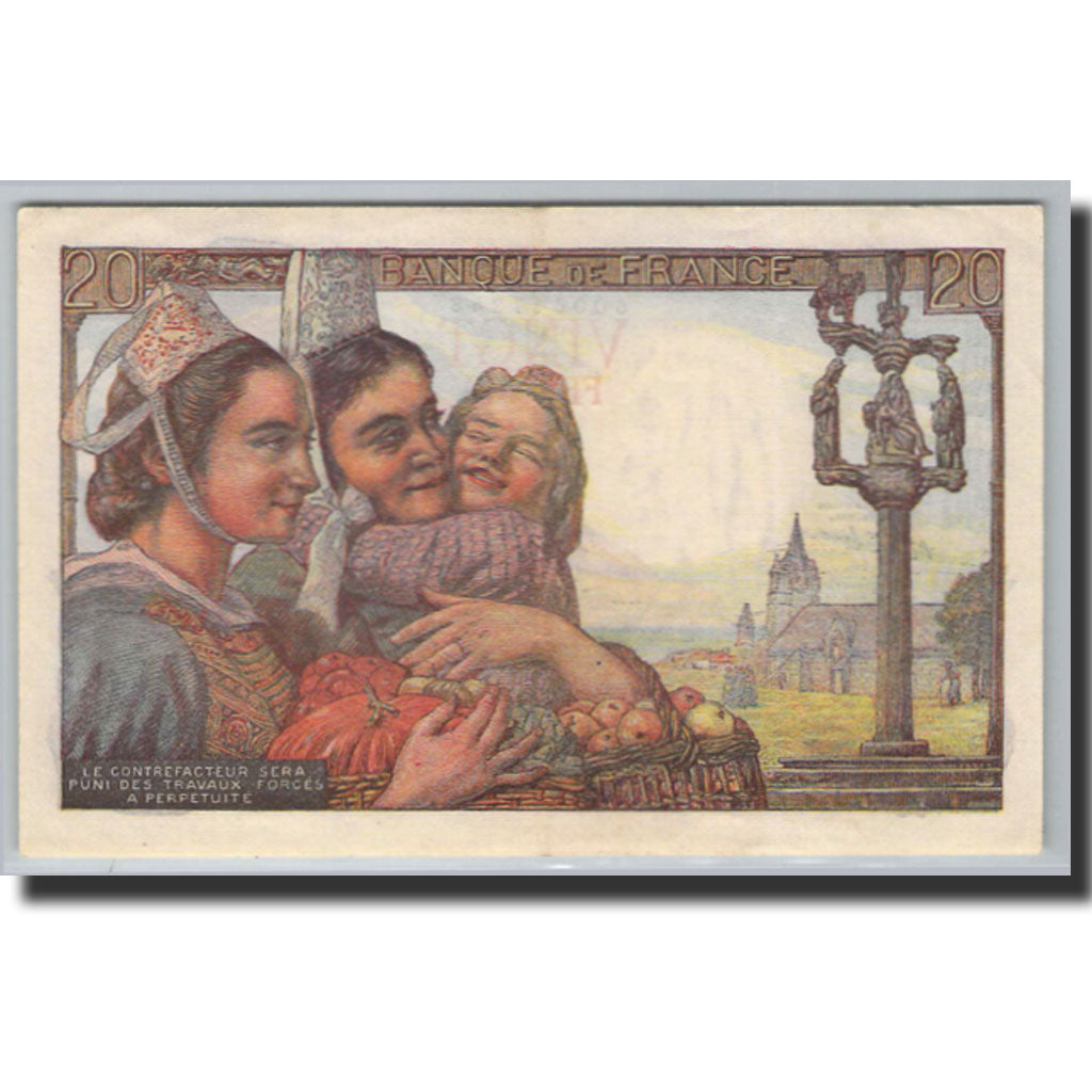Banknote, France, 20 Francs, 20 F 1942-1950 ''Pêcheur'', 1950, 1950-02-09