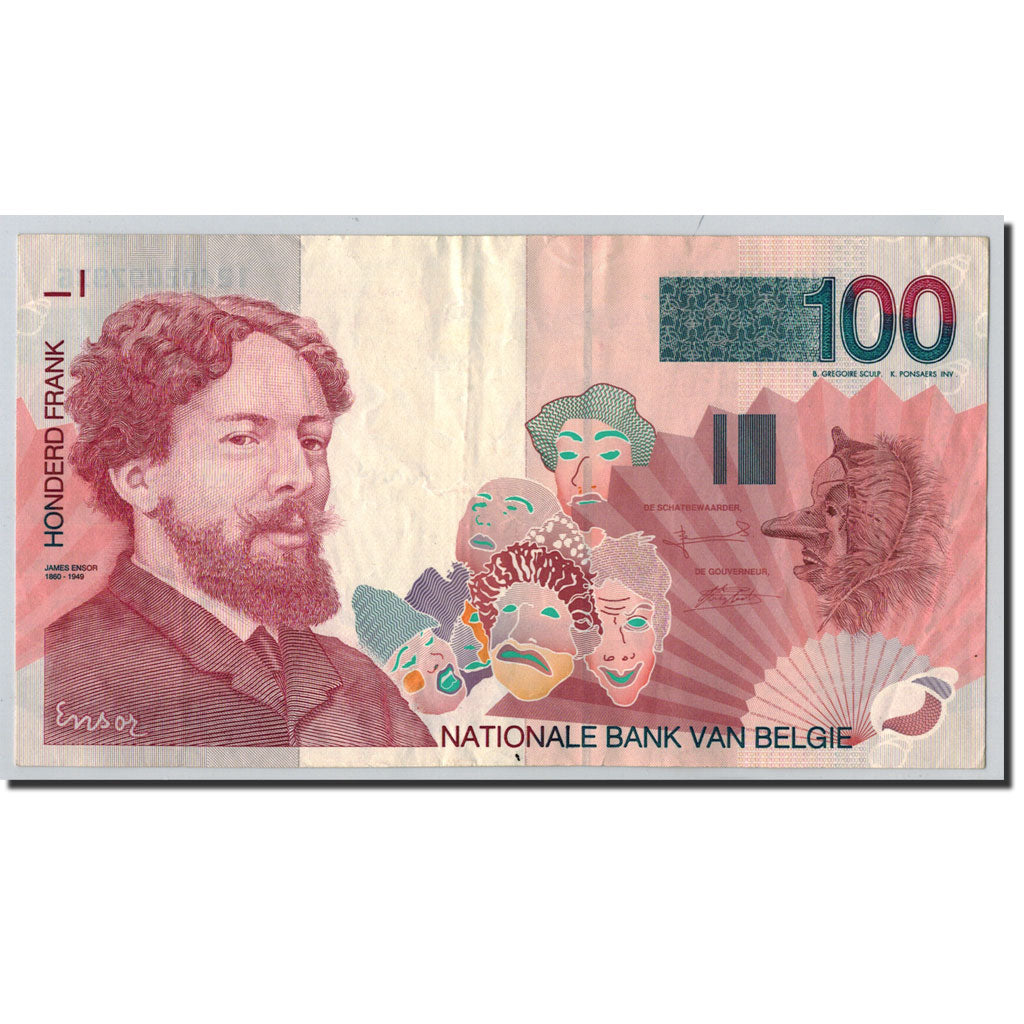 Banknote, Belgium, 100 Francs, ND (1995-2001), ND (1995-2001), KM:147, AU(55-58)
