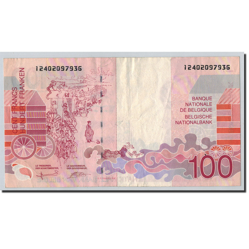 Banknote, Belgium, 100 Francs, ND (1995-2001), ND (1995-2001), KM:147, AU(55-58)