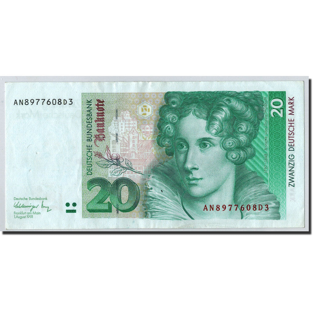 Banknote, GERMANY - FEDERAL REPUBLIC, 20 Deutsche Mark, 1991, 1991-08-01