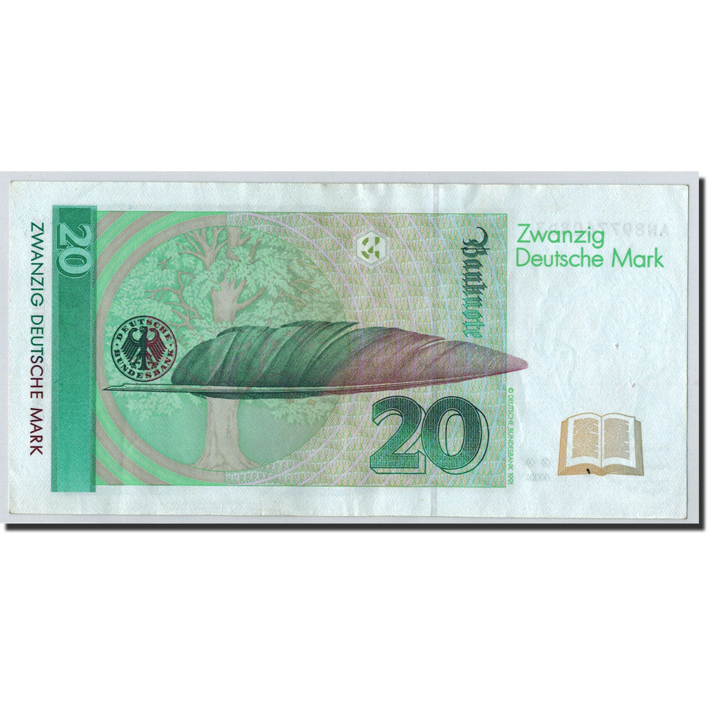 Banknote, GERMANY - FEDERAL REPUBLIC, 20 Deutsche Mark, 1991, 1991-08-01