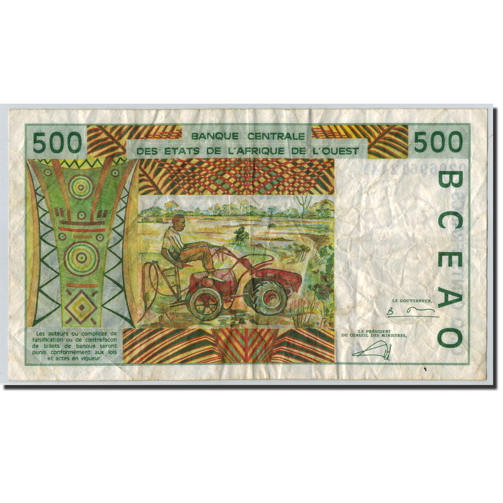 Billet, West African States, 500 Francs, Undated (2002), Undated (2002)