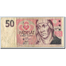 Banknote, Czech Republic, 50 Korun, 1993, Undated (1993), KM:4a, VF(20-25)
