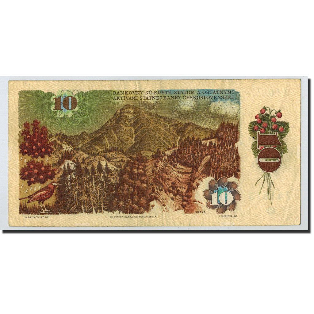 Billet, Tchécoslovaquie, 10 Korun, 1986, Undated (1986), KM:94, SUP