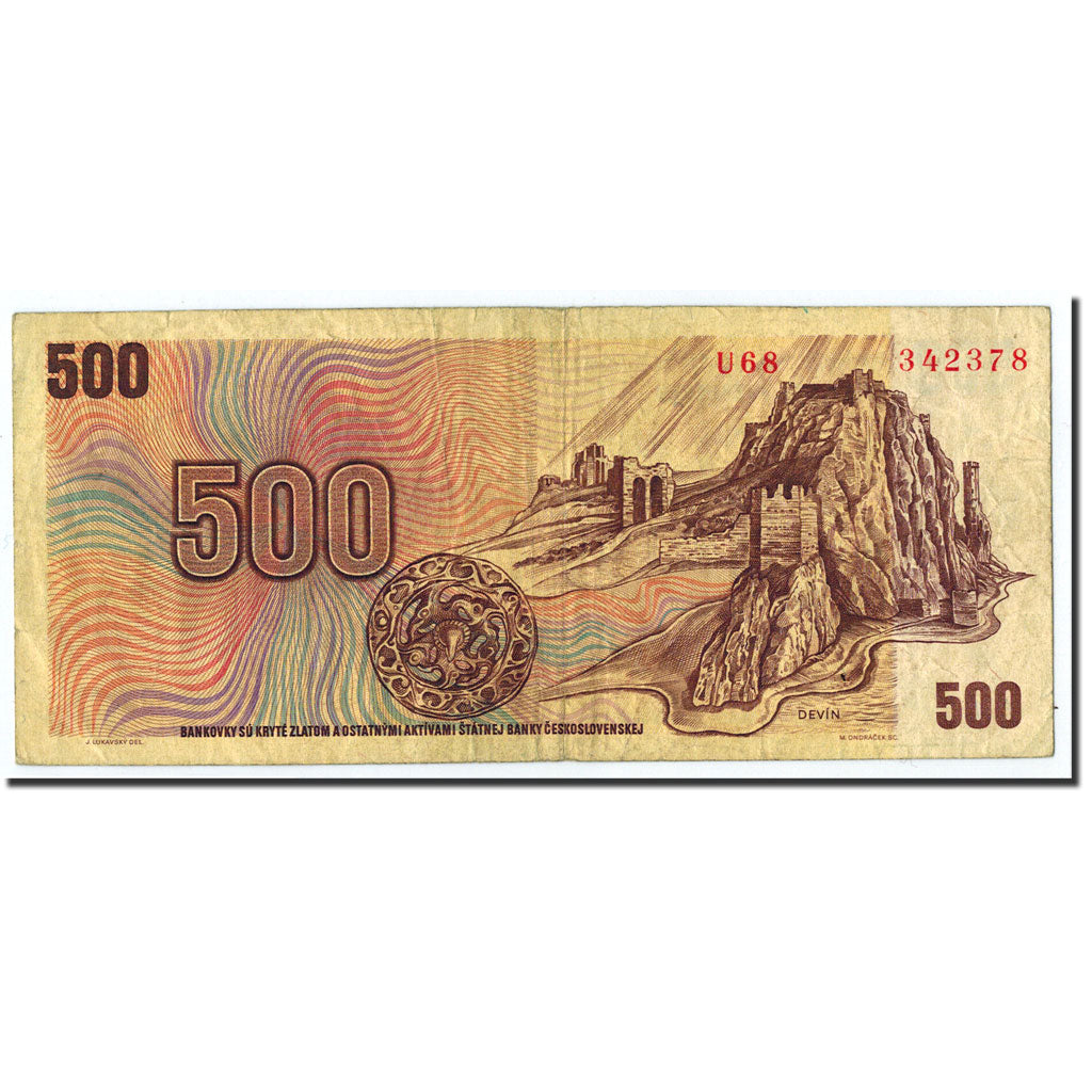 Banknote, Czechoslovakia, 500 Korun, 1973, Undated (1973), KM:93, VF(20-25)