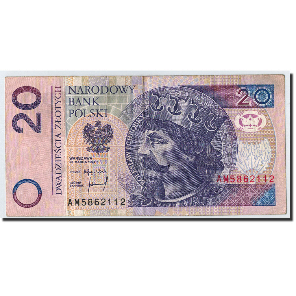 Poland, 20 Zlotych, 1994, 1994-03-25, KM:174a, UNC(60-62)