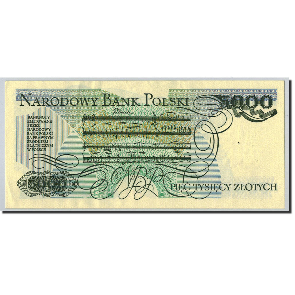 Banknote, Poland, 5000 Zlotych, 1988, 1988-12-01, KM:150c, UNC(64)