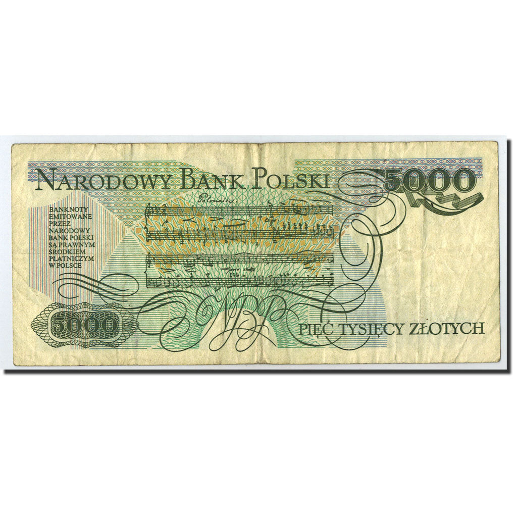 Banknote, Poland, 5000 Zlotych, 1988, 1988-12-01, KM:150c, VF(20-25)