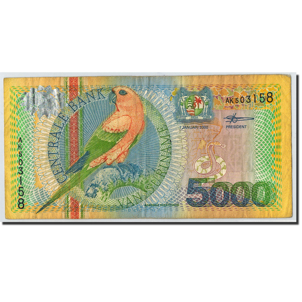Surinam, 5000 Gulden, 2000, 2000-01-01, KM:152, EF(40-45)