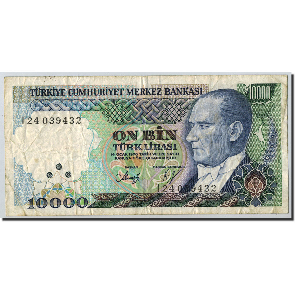 Geldschein, Türkei, 10,000 Lira, 1970, UNdated (1970), KM:200, SS