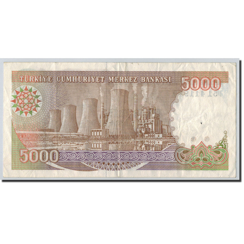 Biljet, Turkije, 5000 Lira, 1970, UNdated (1970), KM:198, TTB