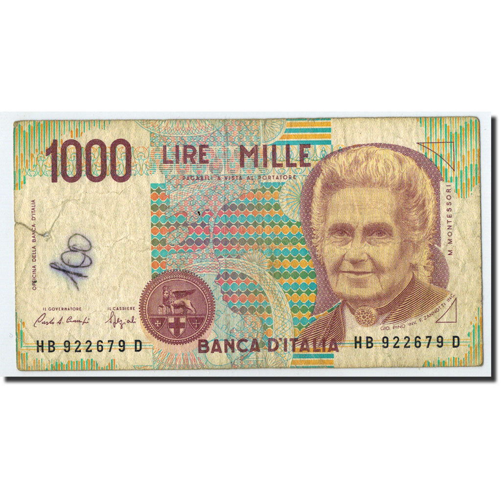 Billet, Italie, 1000 Lire, 1990, Undated 1990, KM:114a, B