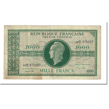 Billete, Francia, 1000 Francs, 1943-1945 Marianne, 1945, Undated (1945), BC+