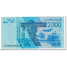 West African States, 2000 Francs, 2003, Undated (2003), KM:716Ka, EF(40-45)
