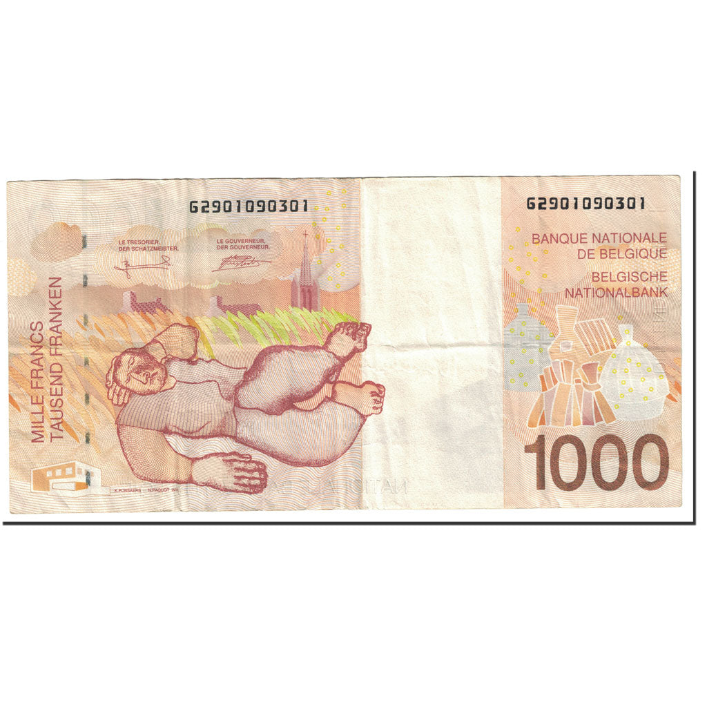 Banknote, Belgium, 1000 Francs, 1997, Undated (1997), KM:150, EF(40-45)