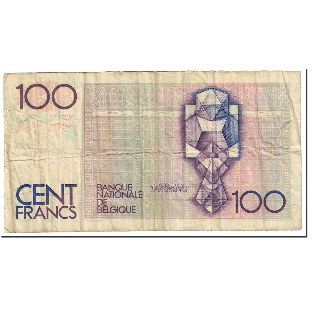 Banknote, Belgium, 100 Francs, ND (1982-94), ND (1982-94), KM:142a, VF(20-25)