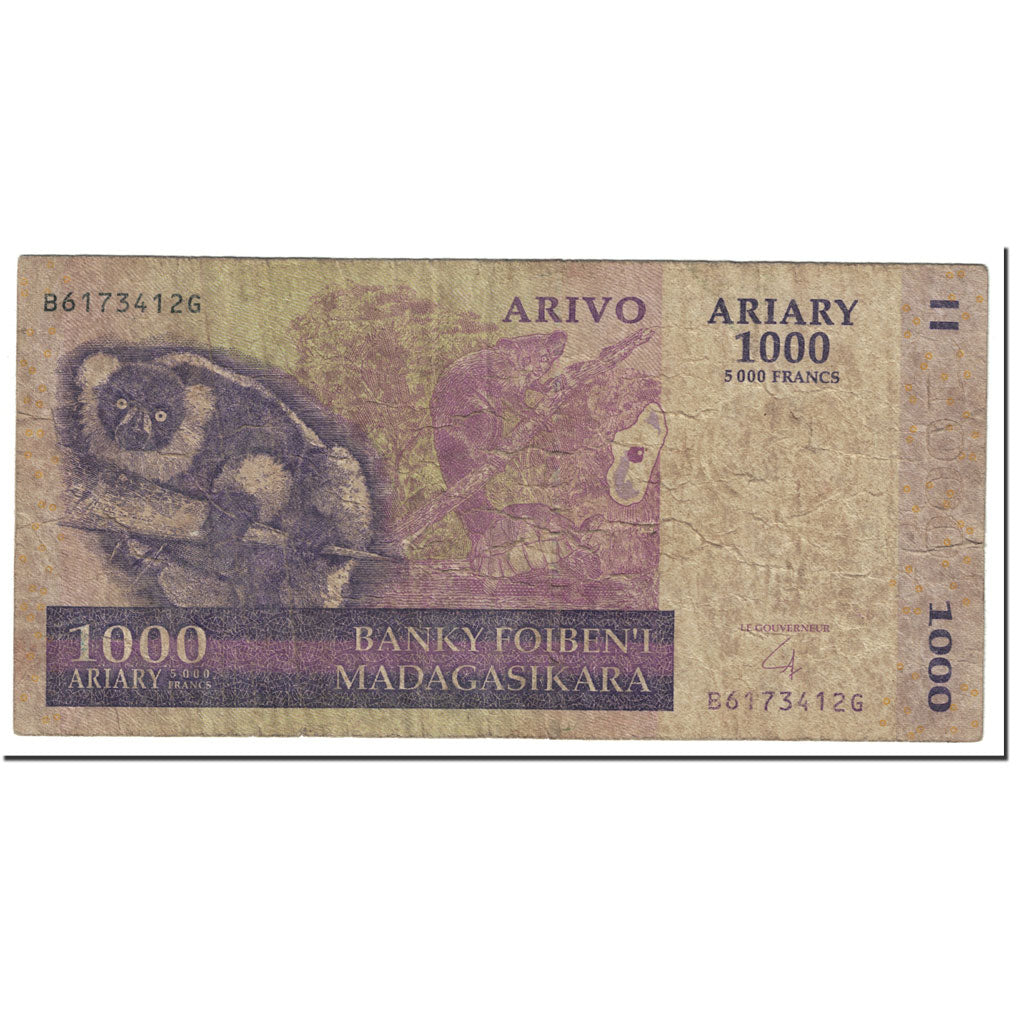 Billete, 1000 Ariary, 2004, Madagascar, KM:89a, Undated (2004), RC