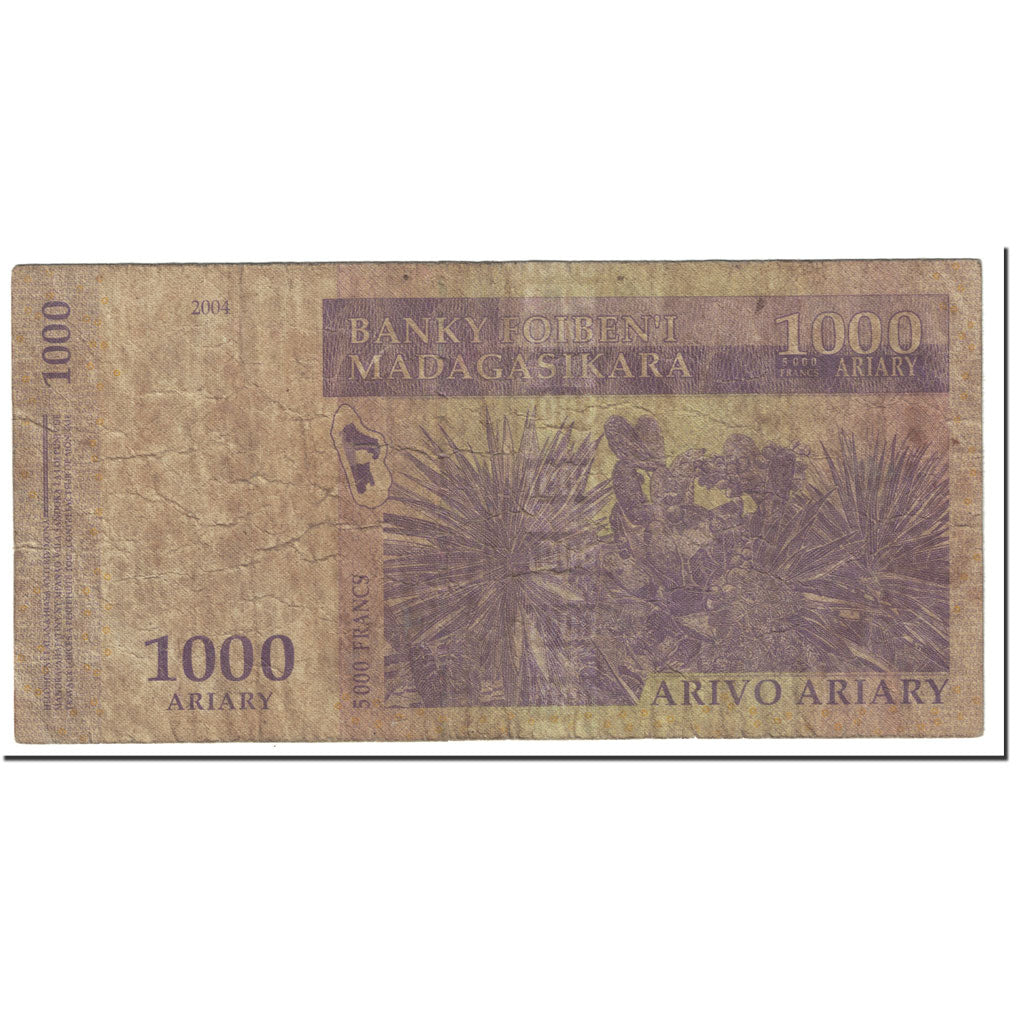 Billete, 1000 Ariary, 2004, Madagascar, KM:89a, Undated (2004), RC