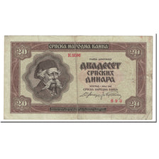 Banknote, Serbia, 20 Dinara, 1941, 1941-05-01, KM:25, VF(20-25)