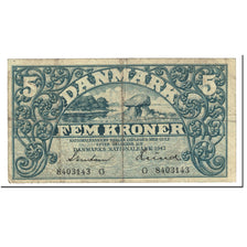 Banknote, Denmark, 5 Kroner, 1942, Undated (1942), KM:30f, VG(8-10)