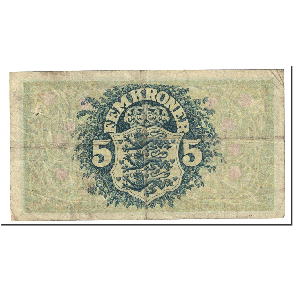 Banknote, Denmark, 5 Kroner, 1942, Undated (1942), KM:30f, VG(8-10)