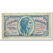 Banknote, Spain, 50 Centimos, 1937, Undated (1937), KM:93, EF(40-45)