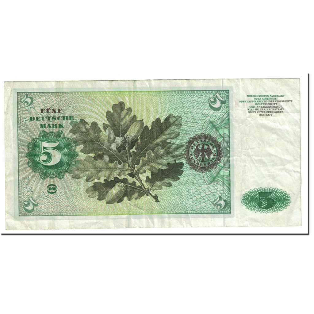Banknote, GERMANY - FEDERAL REPUBLIC, 5 Deutsche Mark, 1970, 1970-01-02, KM:30a