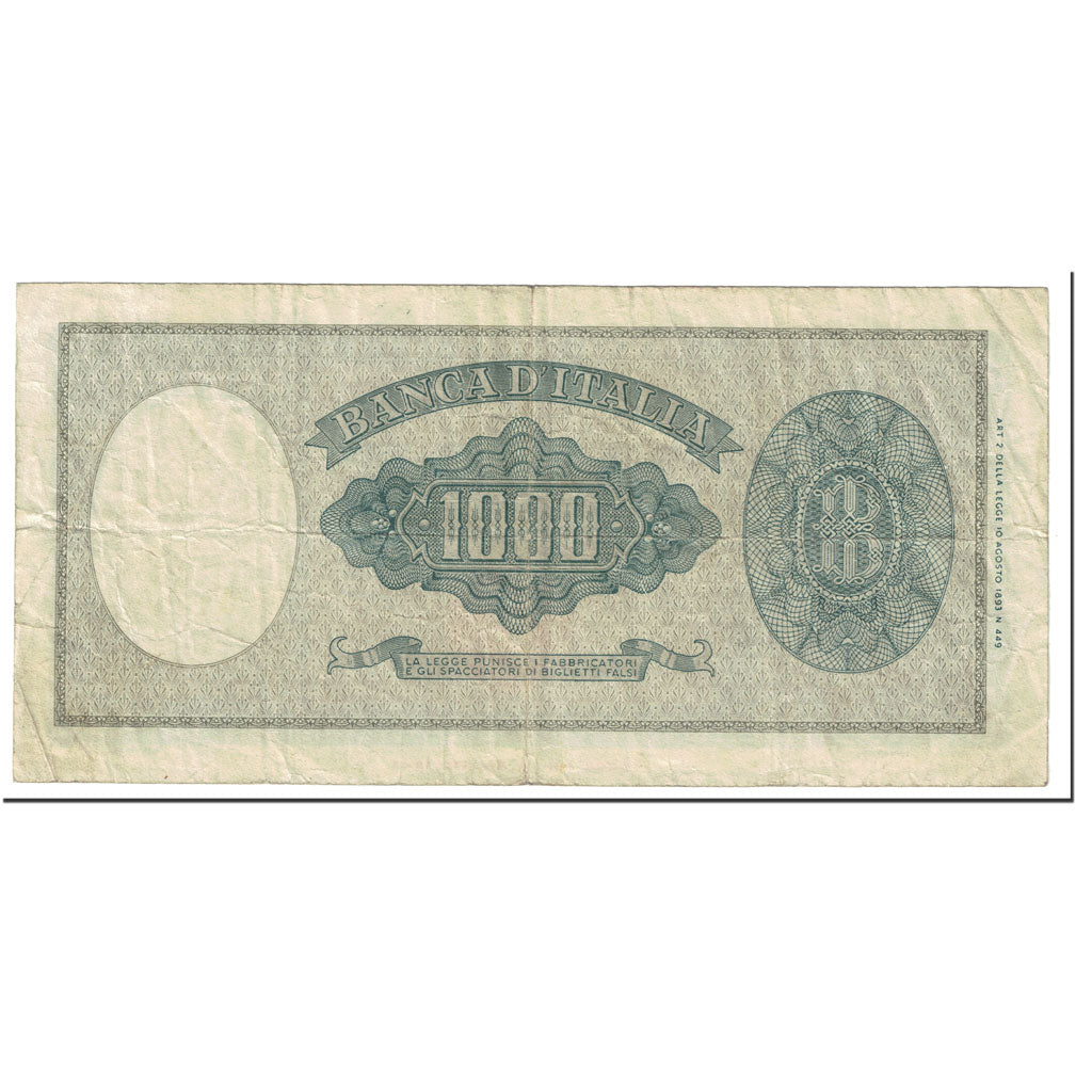 Banknote, Italy, 1000 Lire, 1947, 1947-08-14, KM:83, VF(30-35)