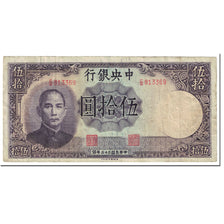 Banknote, China, 50 Yuan, 1944, Undated (1944), KM:255, VF(20-25)