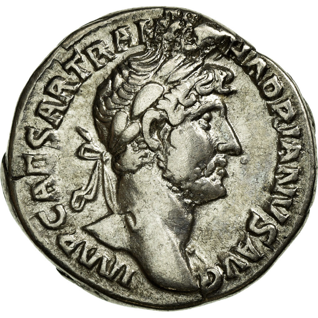 Moneta, Hadrian, Denarius, BB+, Argento, Cohen:1132