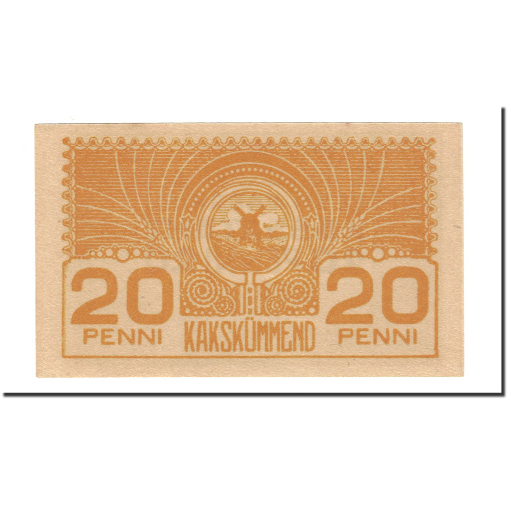 Banknote, Estonia, 20 Penni, 1919, Undated (1919), KM:41a, UNC(65-70)