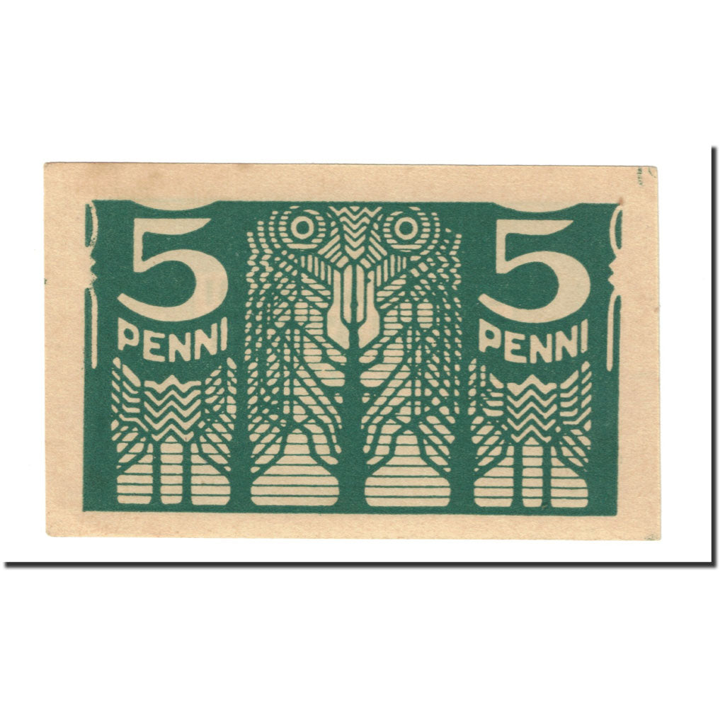 Banknote, Estonia, 5 Penni, 1919, Undated (1919), KM:39a, UNC(65-70)